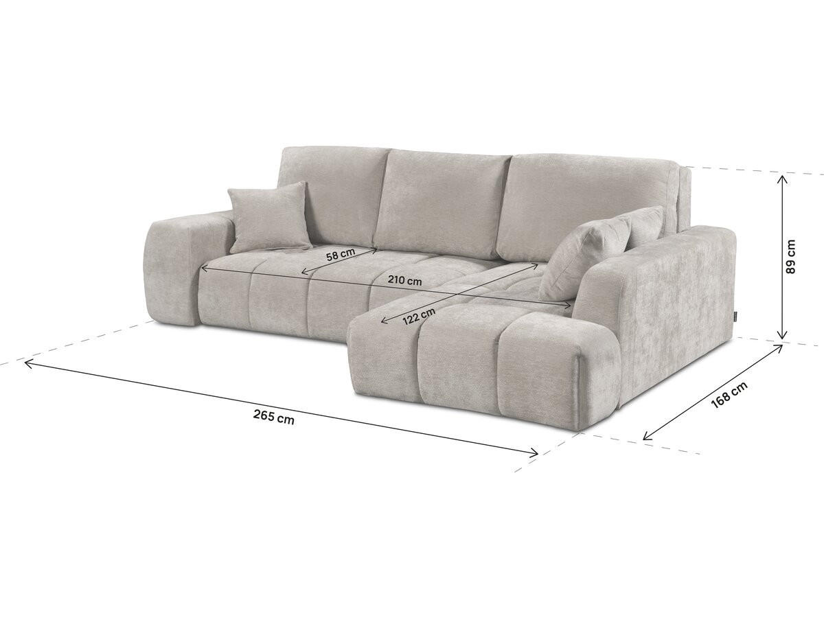 ECKSOFA verneuil beige - Beige, Textil (168/265cm) - Habitat Garten