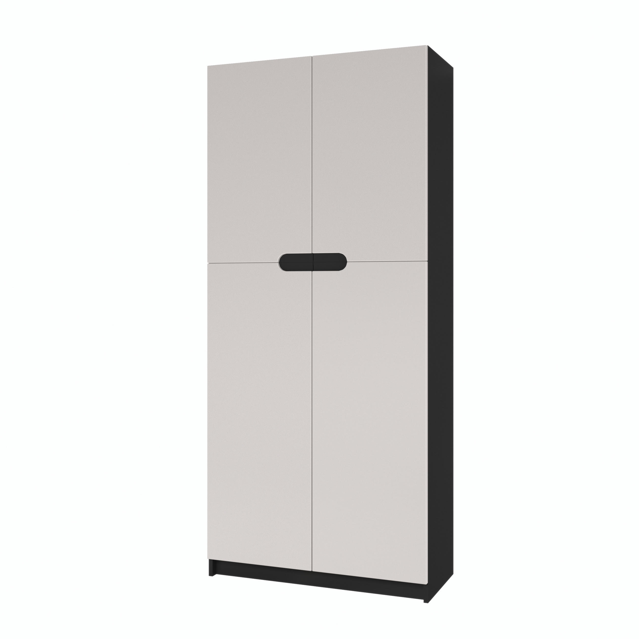 BÜROSCHRANK Logan Fronten in Cashmere - Kaschmir, Holzwerkstoff (82/184/37cm) - Vladon