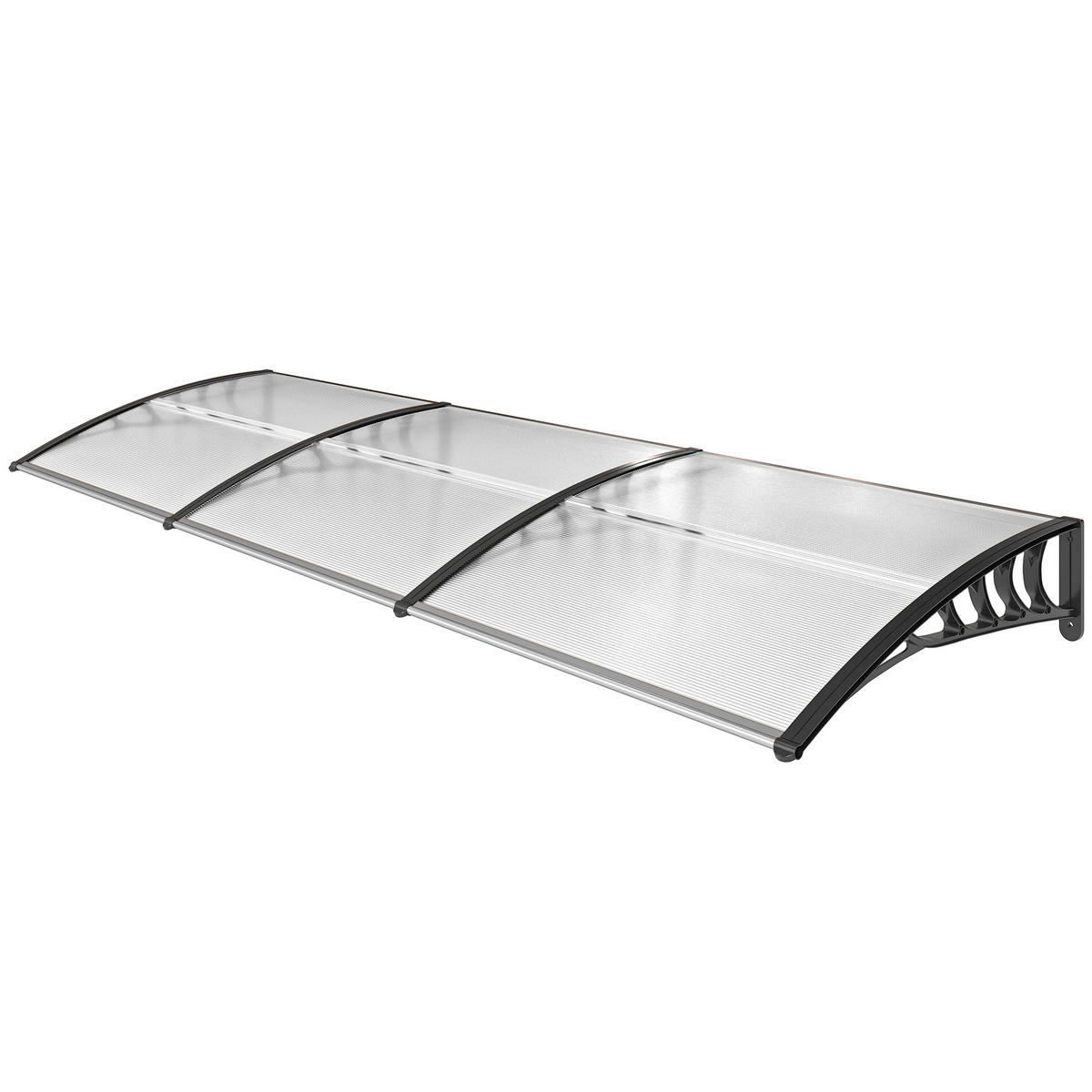 VORDACH DE-07502 mit UV-Schutz und Wandhalterung Weiß - Weiß, Kunststoff/Metall (295/23.5/90cm) - ComfortXL
