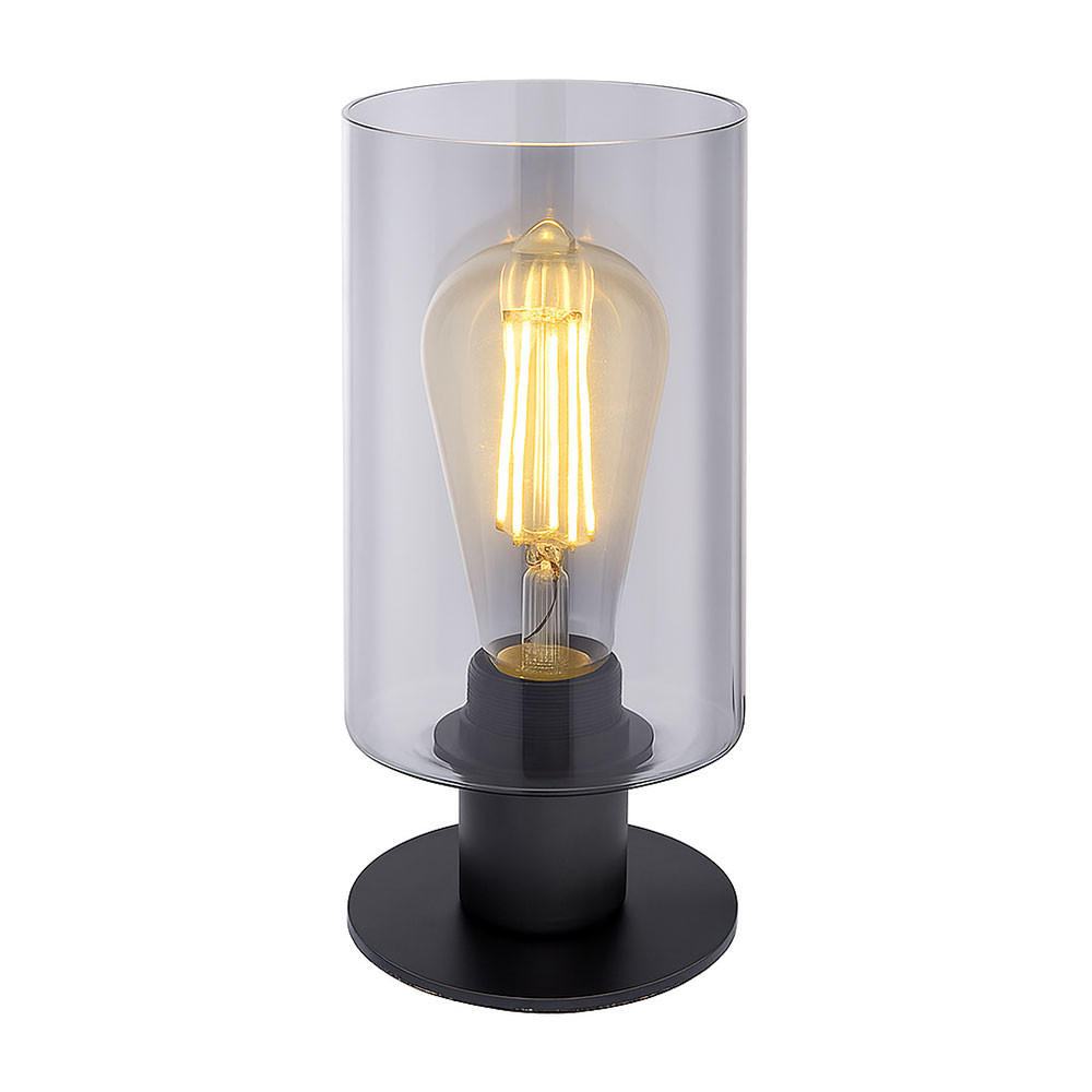 LED TISCHLEUCHTE HADERA Schwarz Glas - Schwarz, Glas (10/10/21.5cm) - Globo Lighting