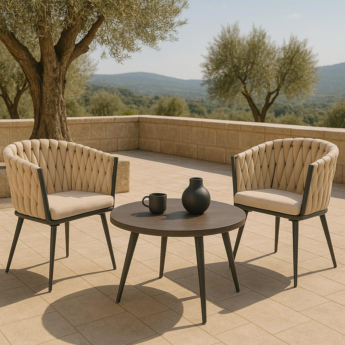 GARTENSTUHL Creme - Creme, Textil (61/82/57cm) - MCW