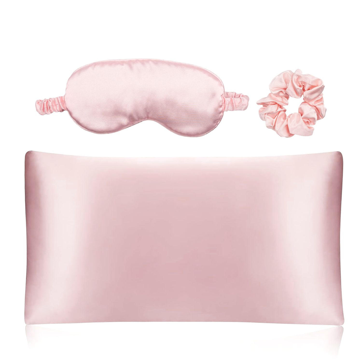SCHLAFSET mit Schlafmaske Kissenüberzug Haarband (3-tlg.) - Pink, Kunststoff (16/28cm) - Intirilife