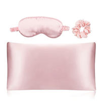 SCHLAFSET mit Schlafmaske Kissenüberzug Haarband (3-tlg.) - Pink, Kunststoff (16/28cm) - Intirilife