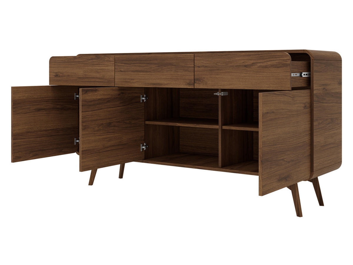 SIDEBOARD Helion KSZ160 - Nussbaumfarben, Holz/Holzwerkstoff (160/84/39cm) - MIRJAN24