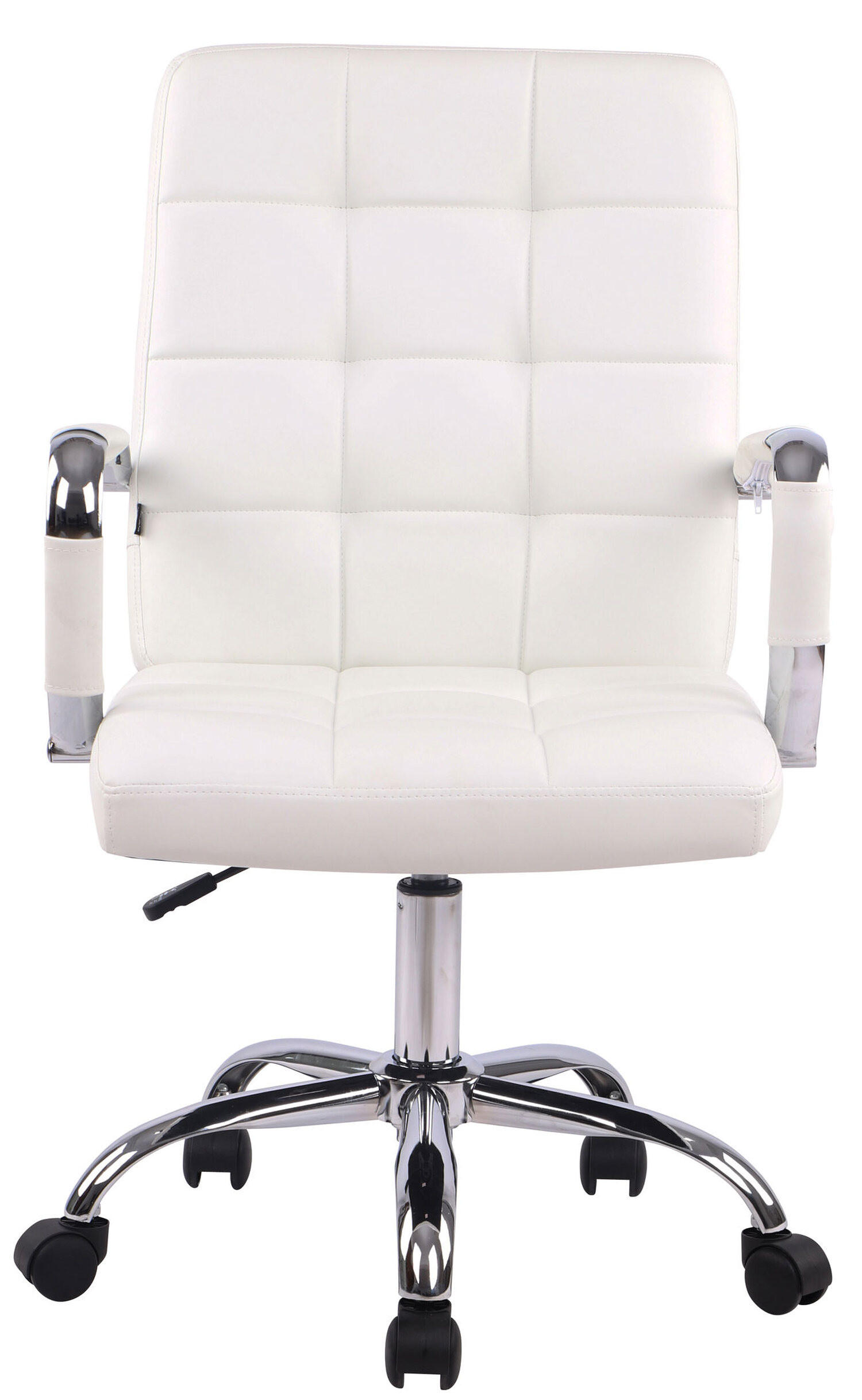 BÜROSTUHL Deal V1, Kunstleder Weiß - Weiß, Textil/Metall (56/104/62cm) - TPFLiving