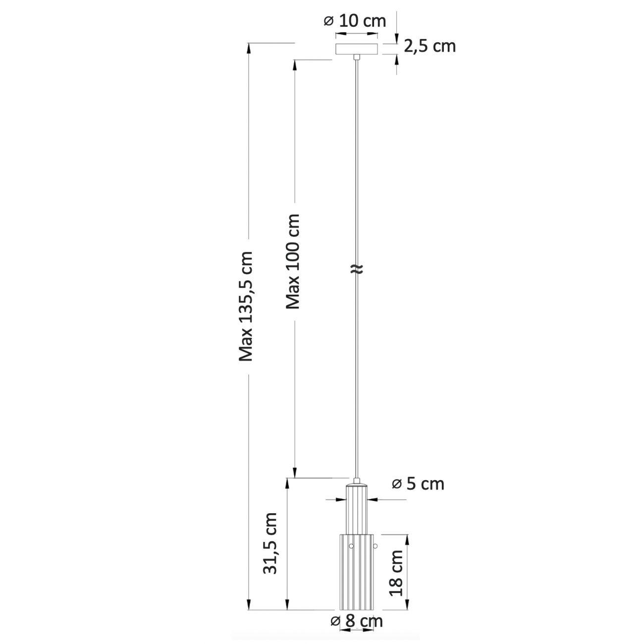 HÄNGELEUCHTE Poggio, Transparent und goldfarben, 31.5cm - Transparent, Glas (31/8/31.5cm) - KOSILUM