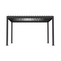 LAMELLENPAVILLON FAYLA - Anthrazit, ohne Screen - Anthrazit, Metall (297/250/407cm) - Home Deluxe