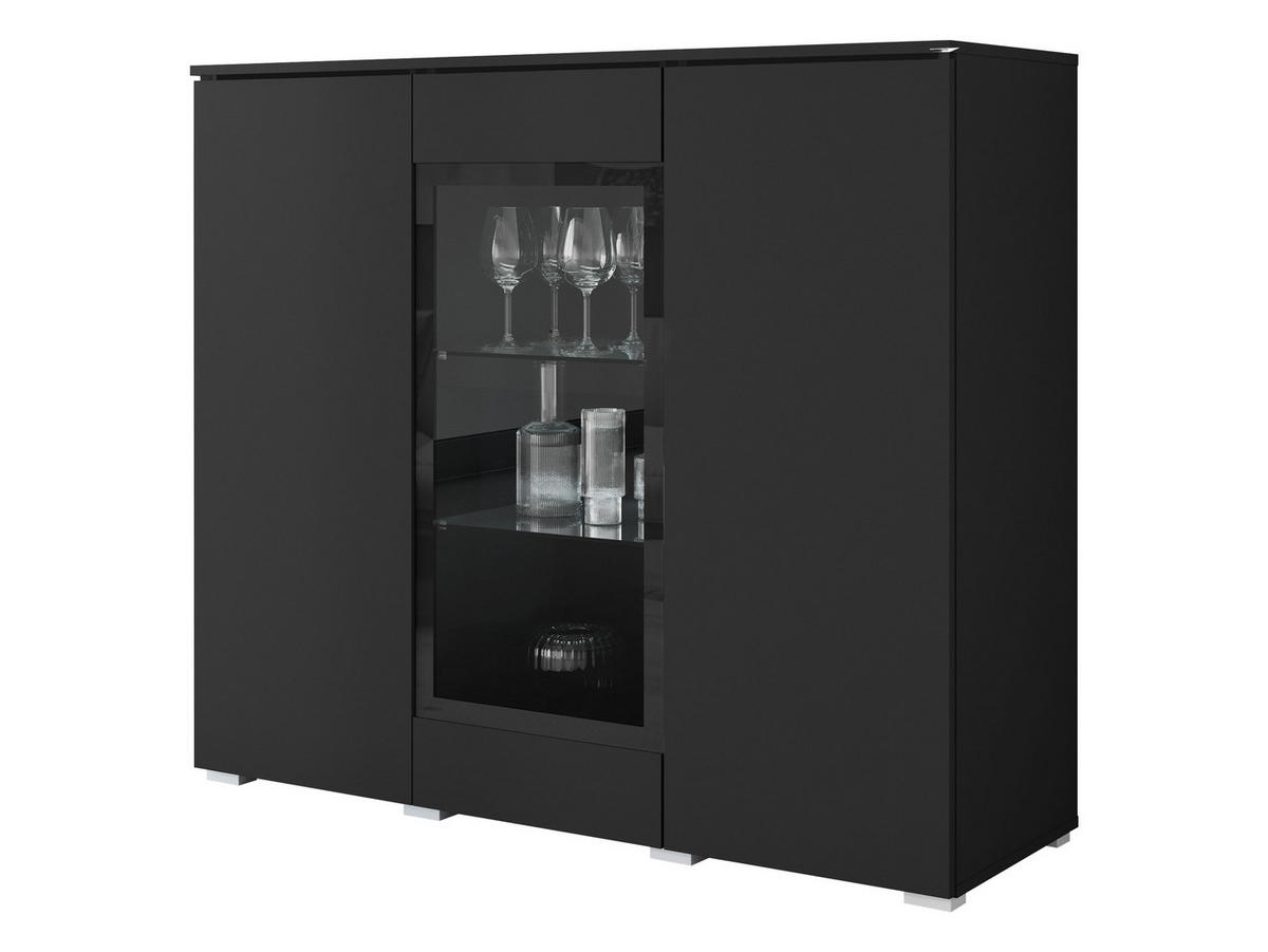 KOMMODE Vera 120 - Silberfarben/Graphitfarben, Holzwerkstoff/Kunststoff (120/104/40cm) - MIRJAN24
