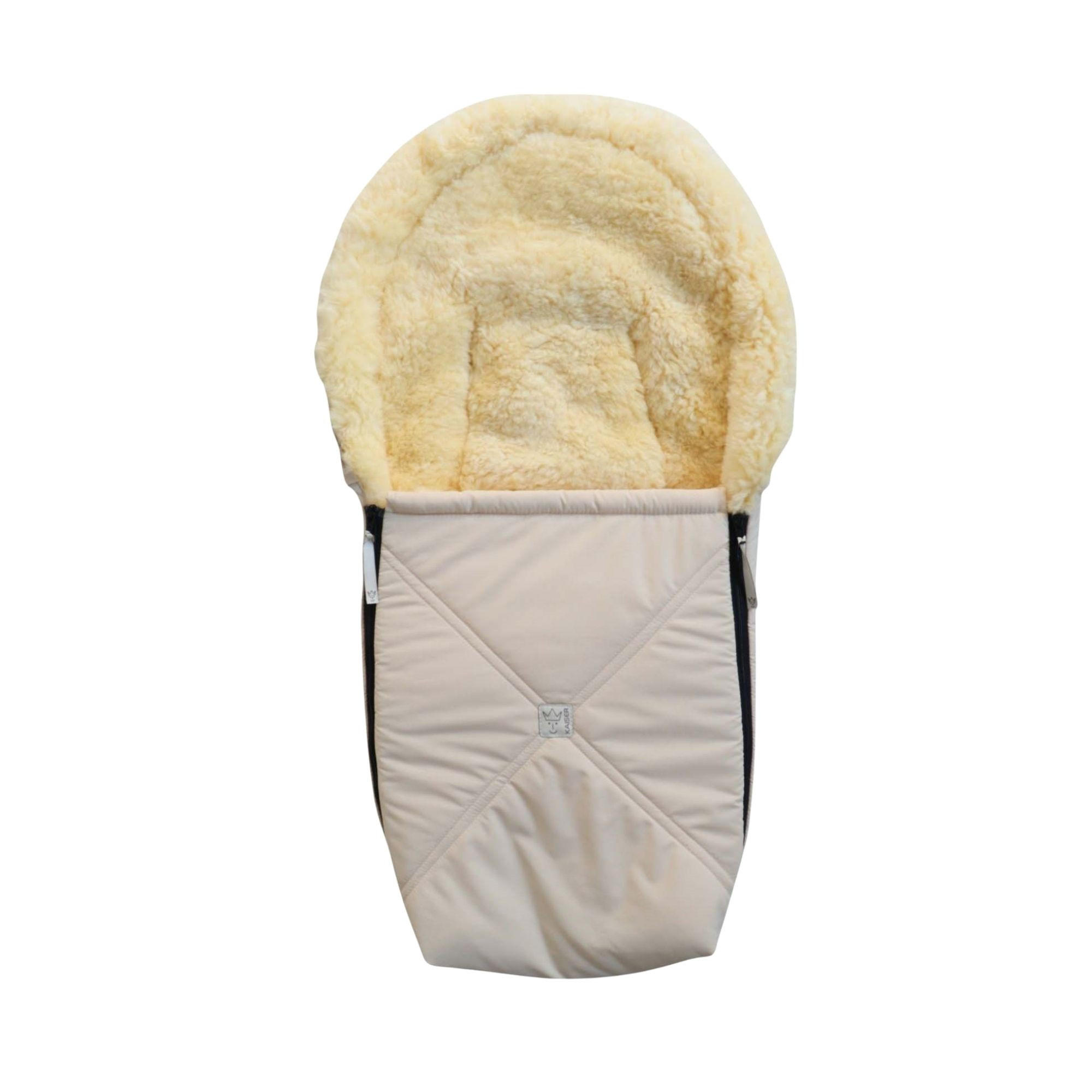 LAMMFELL-BABYSCHALENFUSSSACK Emmy, cream - Sandfarben, Fell (37/10/80cm) - Kaiserbaby