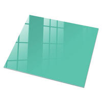 GLASPLATTE 80x60 cm – Starke Minze - Blau, Glas (0.4/80/60cm) - ArtPrintCave