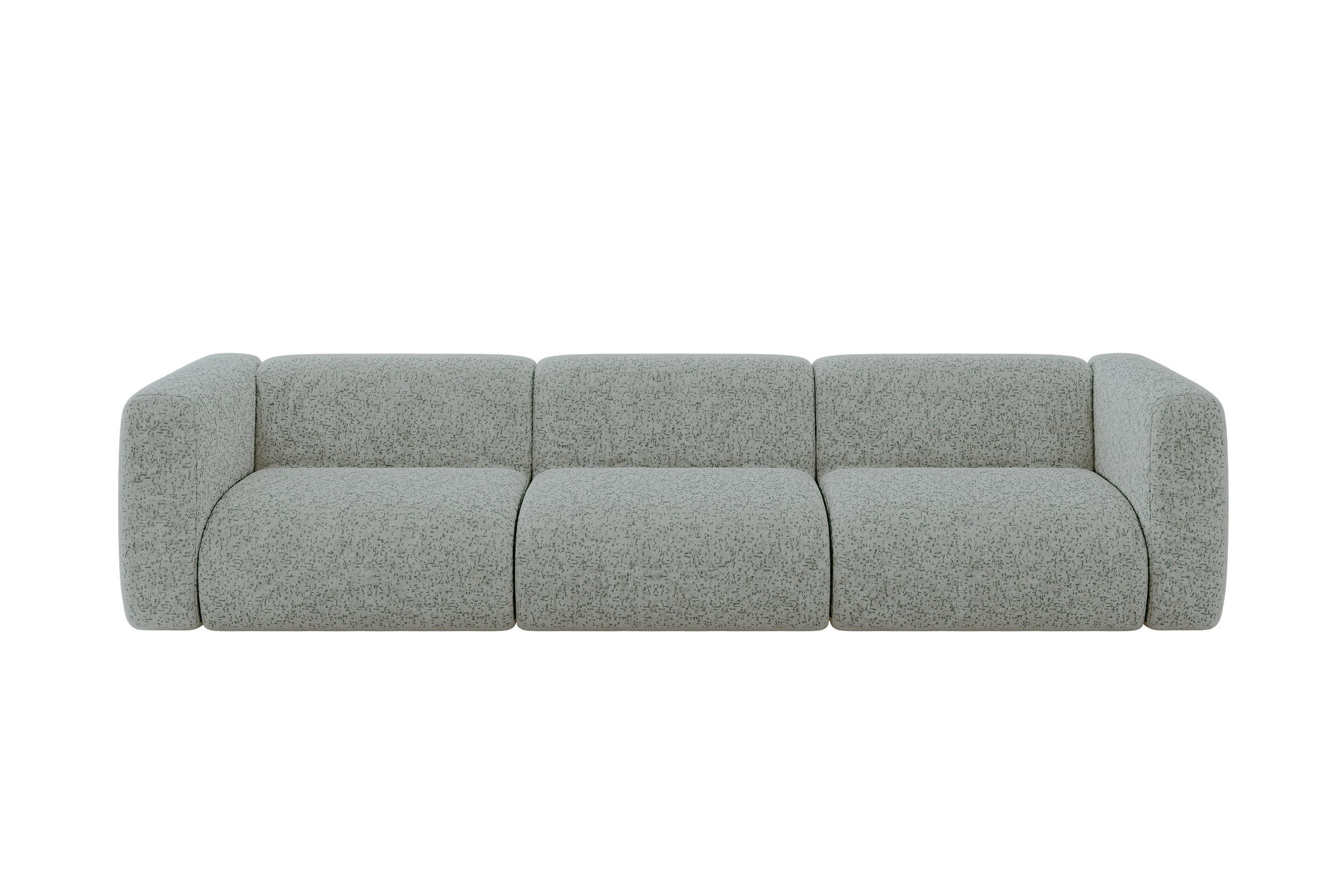 ALTDECOR MODULÁRNÍ pohovka MIRA-S2, 3místná, 319 × 89 × 70 cm, zelená, velur