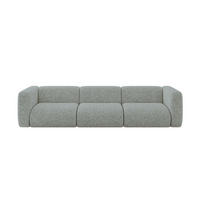 MODULÁRNÍ pohovka MIRA-S2, 3místná, 319 × 89 × 70 cm, zelená, velur - černá/světle zelená, kompozitní dřevo/textil (319/70/89cm) - ALTDECOR