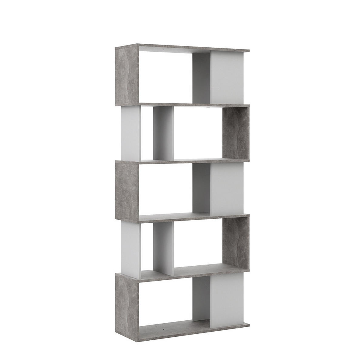 REGAL Beton Dekor - Grau, Holzwerkstoff (80/174/30cm) - ebuy24