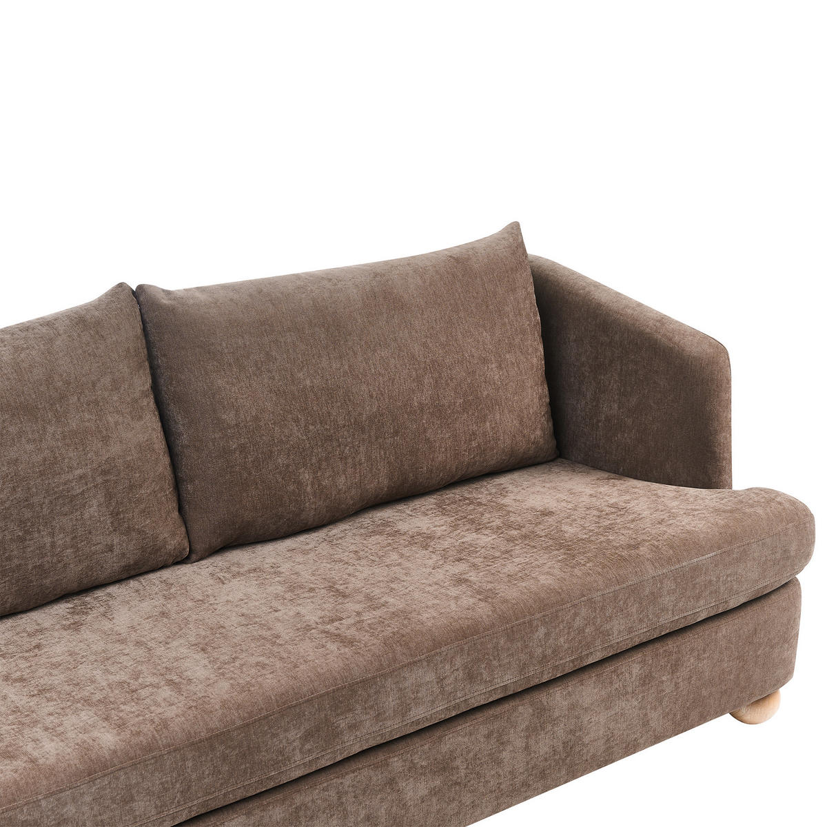 POHOVKA 2-místná Žinylková látka Hnědá Rattvik - světle hnědá, textil (162/86/82cm) - Beliani