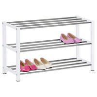 SCHUHREGAL DUBLIN - Weiß, Metall (80/45/29cm) - IDIMEX