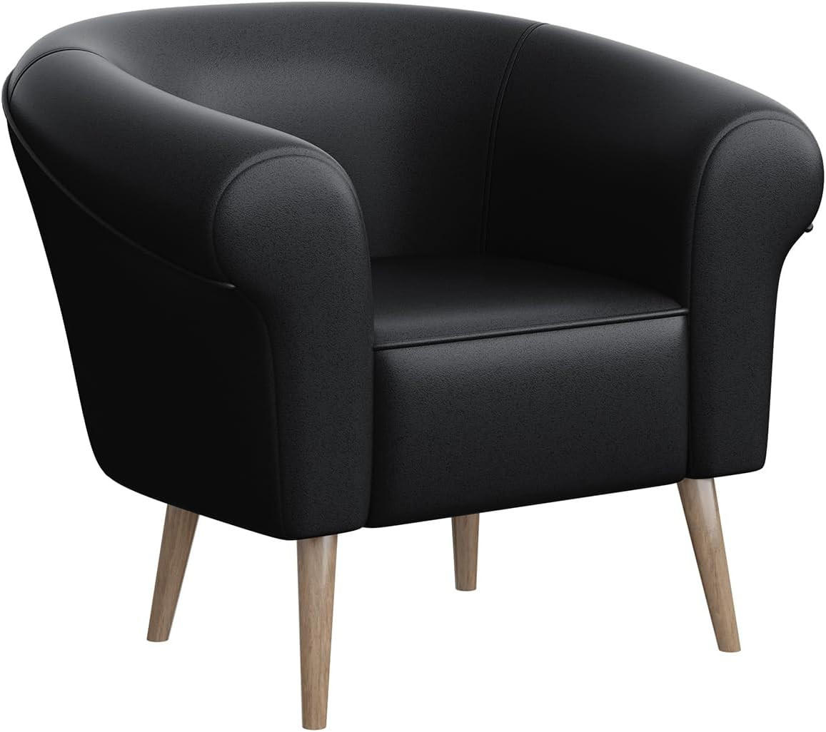 SESSEL Emilia - Buchefarben/Schwarz, Holzwerkstoff/Buchenholz (73/70/57cm) - Meblini