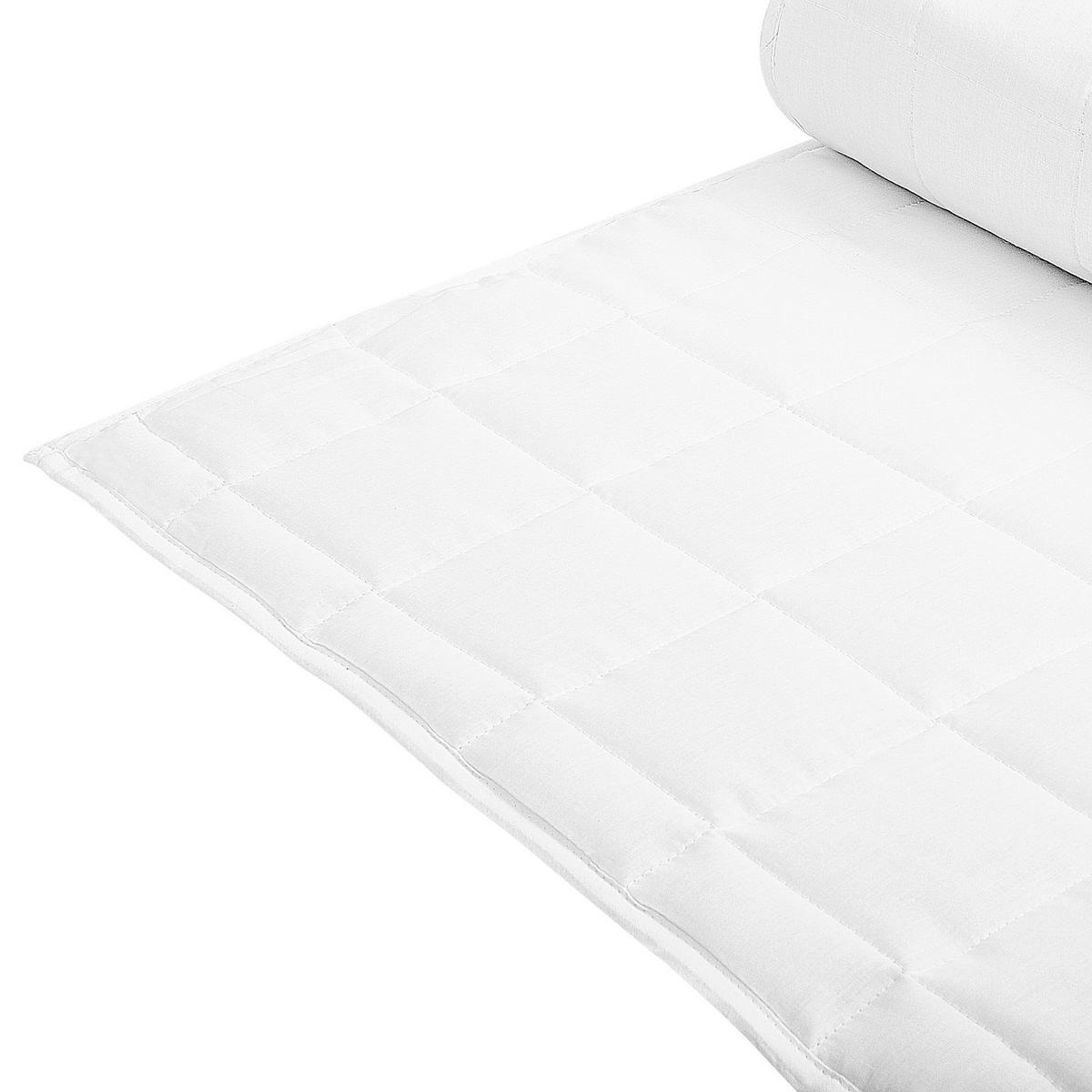 SOMMERBETTDECKE Weiß 200/220 cm Annapurna - Weiß, Textil (200/220cm) - Beliani