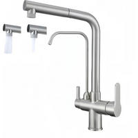 KÜCHENARMATUR 3-Wege, 360° schwenkbar, verchromt - Silberfarben, Metall (16.5/38/22cm) - TVTIUO
