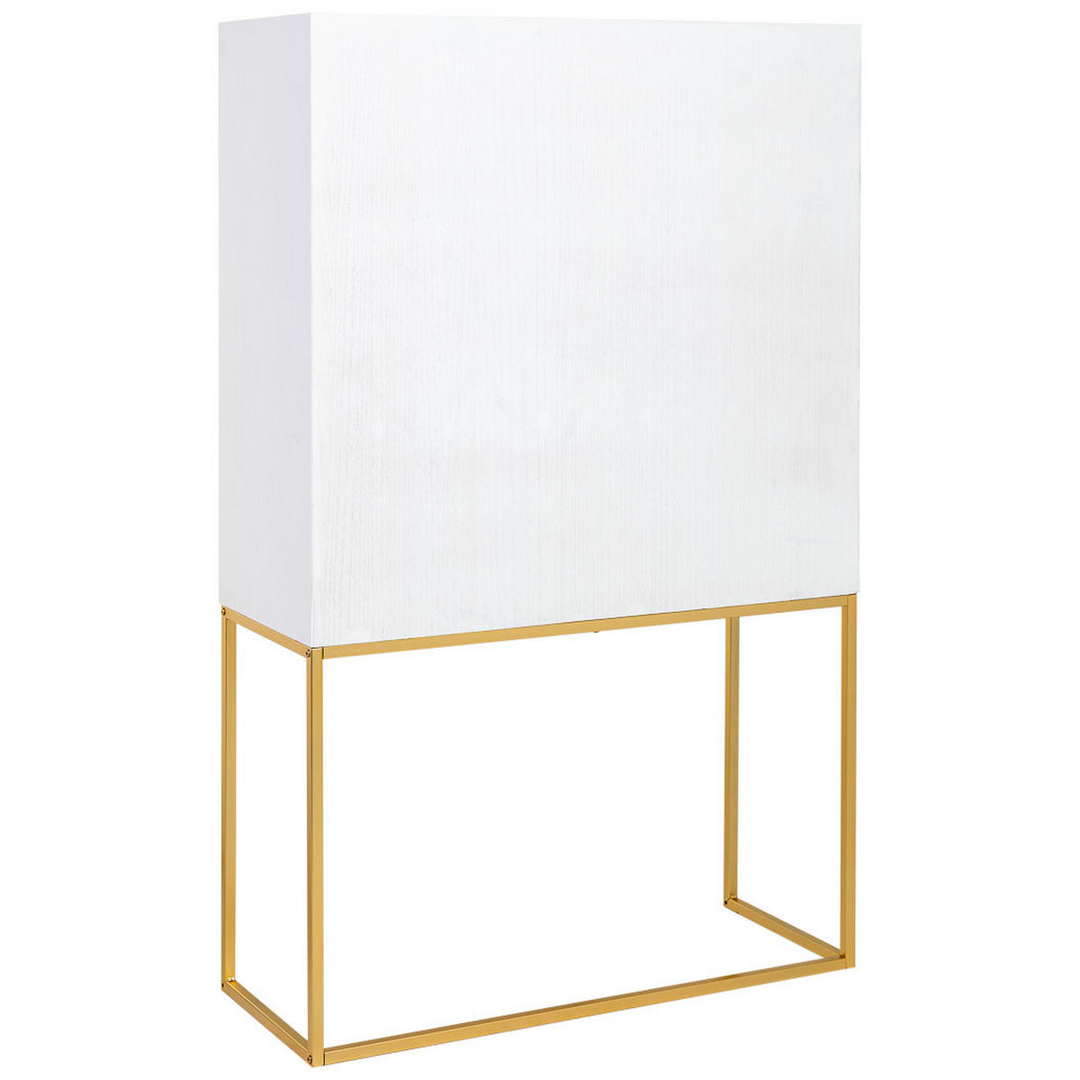 HIGHBOARD mit 2 türiger aus holz und metall 100x40x160 cm - Weiß, Holz (100/160/40cm) - Wanderlust