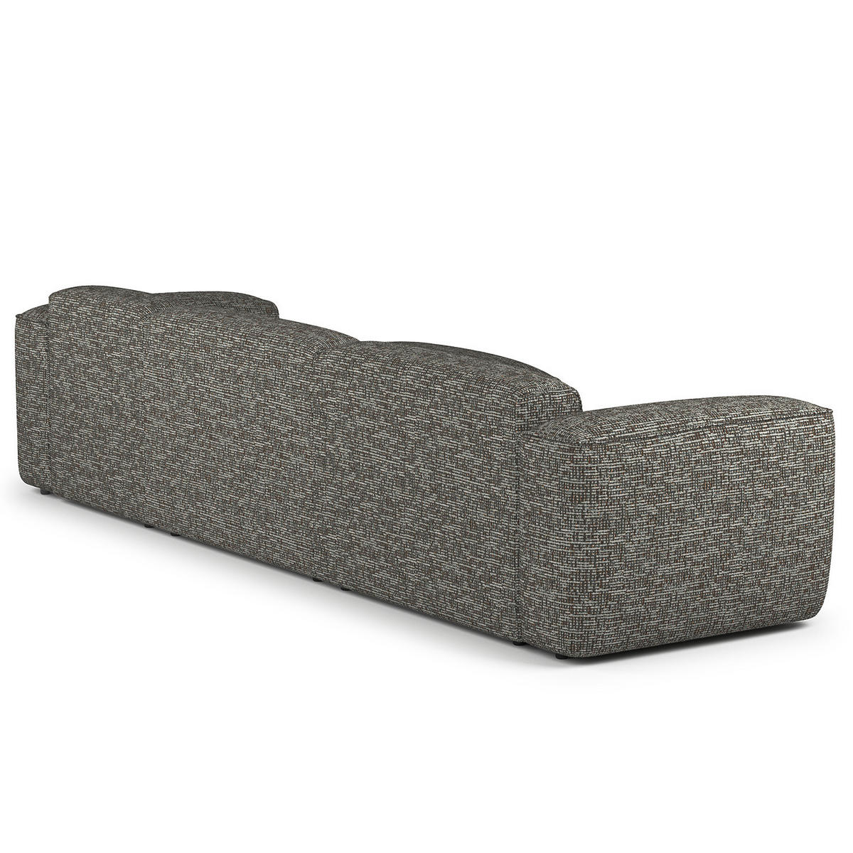 3-SITZER ECKSOFA mit Longchair - Schwarz/Grau, Kunststoff/Textil (317/173cm) - home24