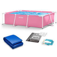 POOL SET 220 x 150 x 60 cm, 2in1 - 28266 - Rosa, Textil (220/60/150cm)