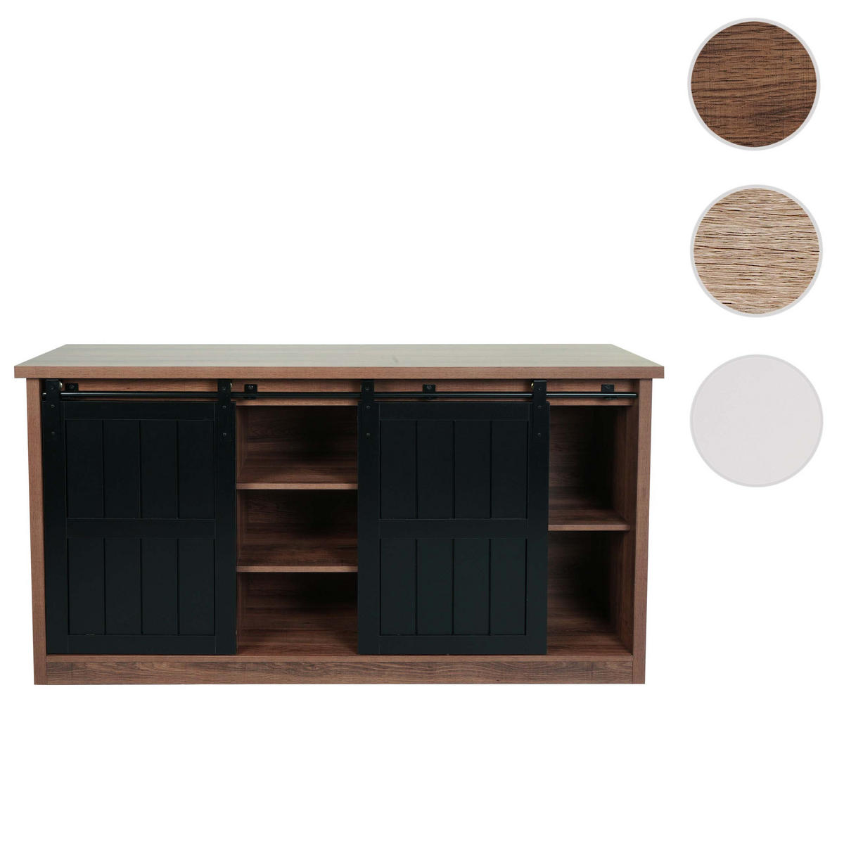 SIDEBOARD Braun, Schwarz - Schwarz/Braun, Holz (150/84/40cm) - MCW