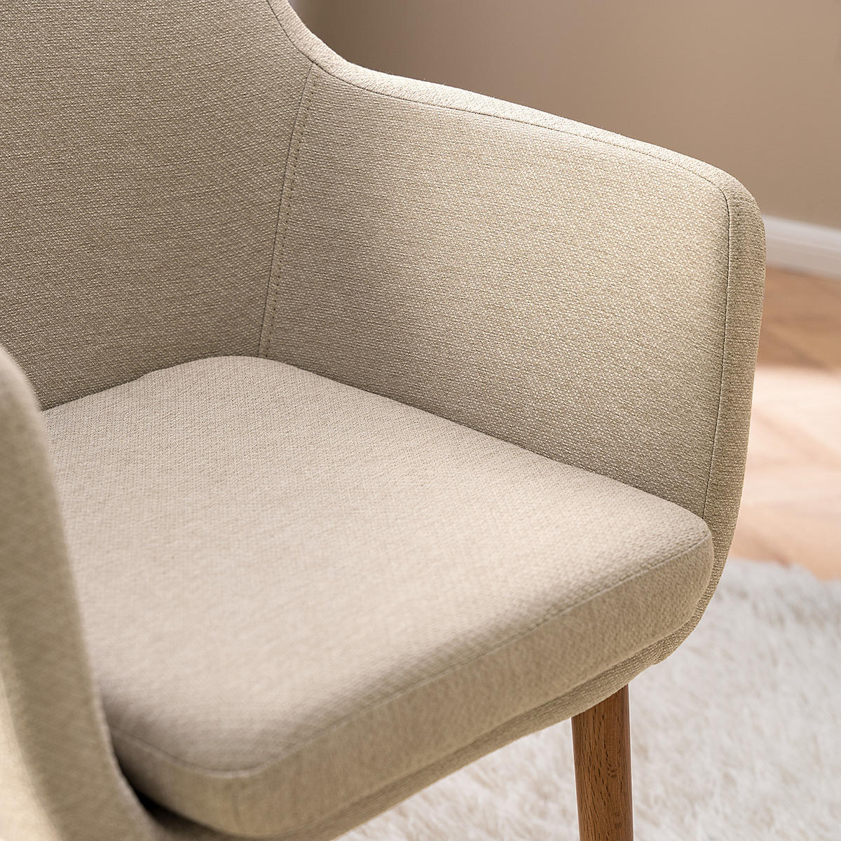 ARMLEHNENSTUHL - XXL - Beige, Textil (62/84/62cm) - home24