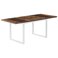 ESSTISCH LEVIN 120-160/80/76 cm Texas-Eiche - Weiß/Braun, Holzwerkstoff/Metall (80/120/77cm) - B&D Home