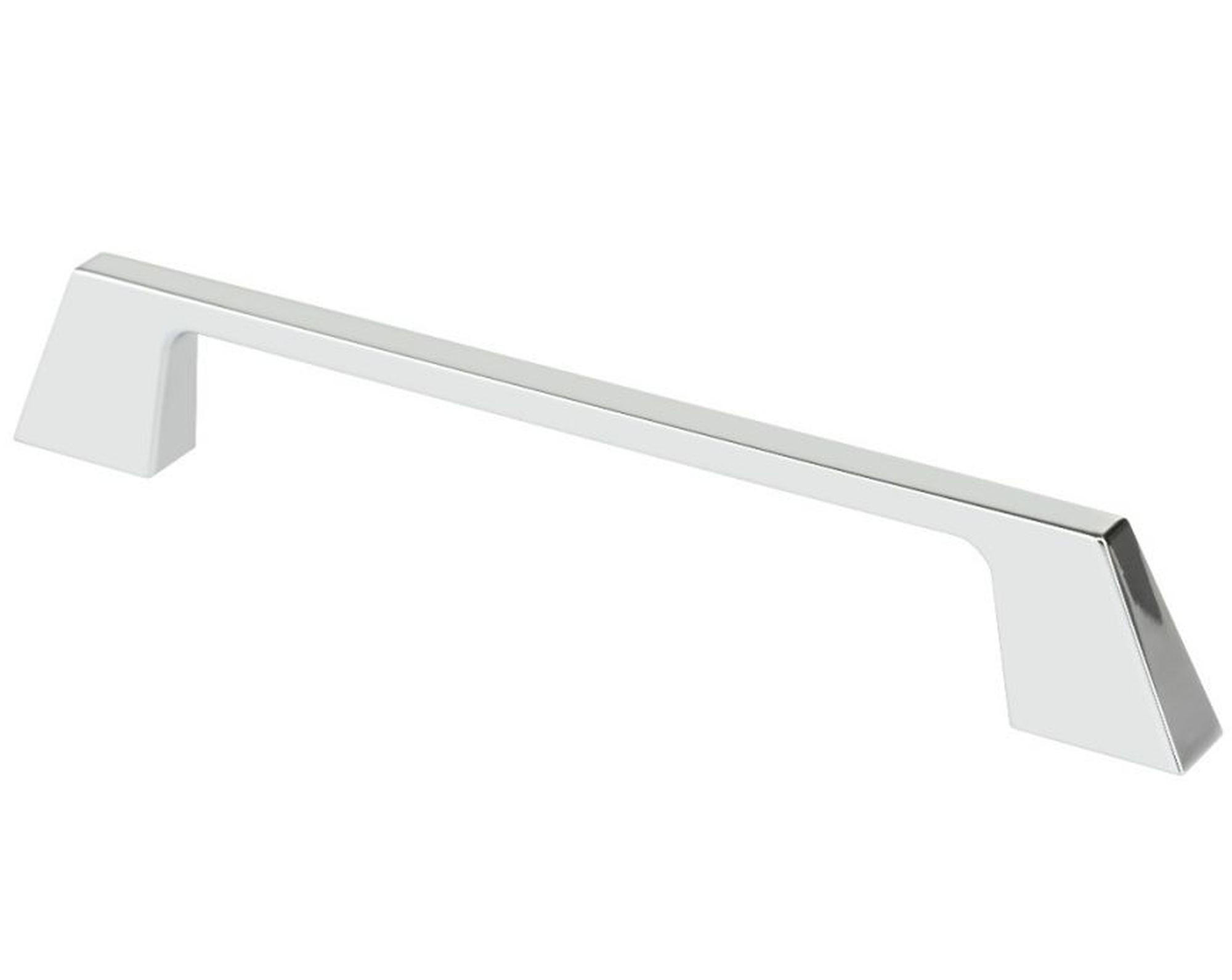 MÖBELGRIFF BA 192mm, Küchengriff Chrom glänzend, Türgriff Stilo - Naturfarben, Metall (0.8/3/21.8cm)
