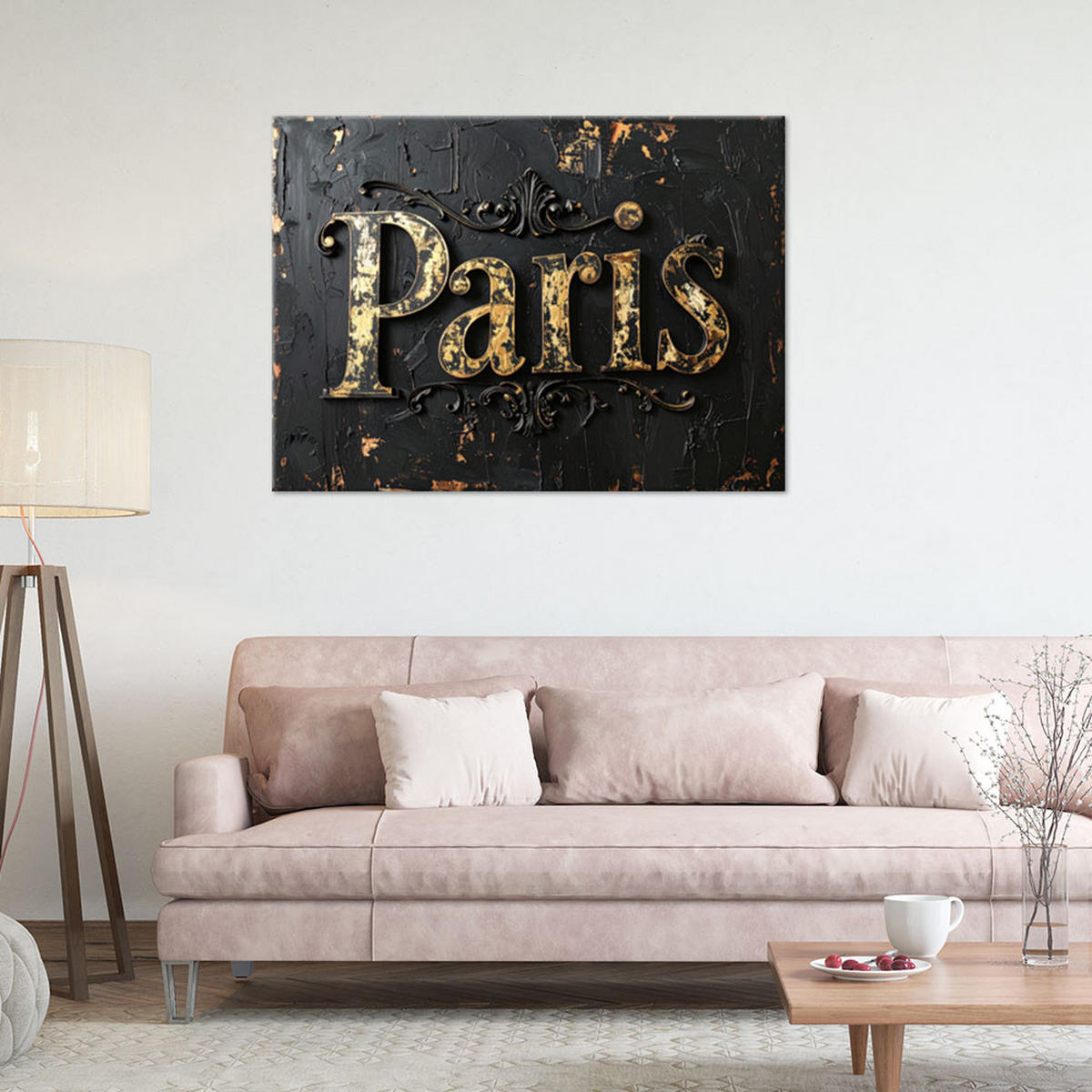 LEINWANDBILD Inschriften und Zitate 60x40cm - Goldfarben, Textil (60/40cm) - Feeby