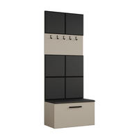 GARDEROBENSCHRANK Rosanno I Kaschmir 80,6/204/40 cm – Modern, mit Kleiderhaken - Beige, Holzwerkstoff/Kunststoff (80.6/204/40cm) - AX Living