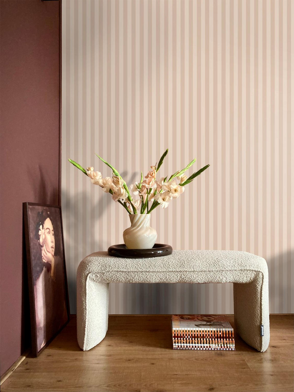 TAPETE Streifen 50 x 900 cm - Pink, Papier (50/900cm) - ESTAhome