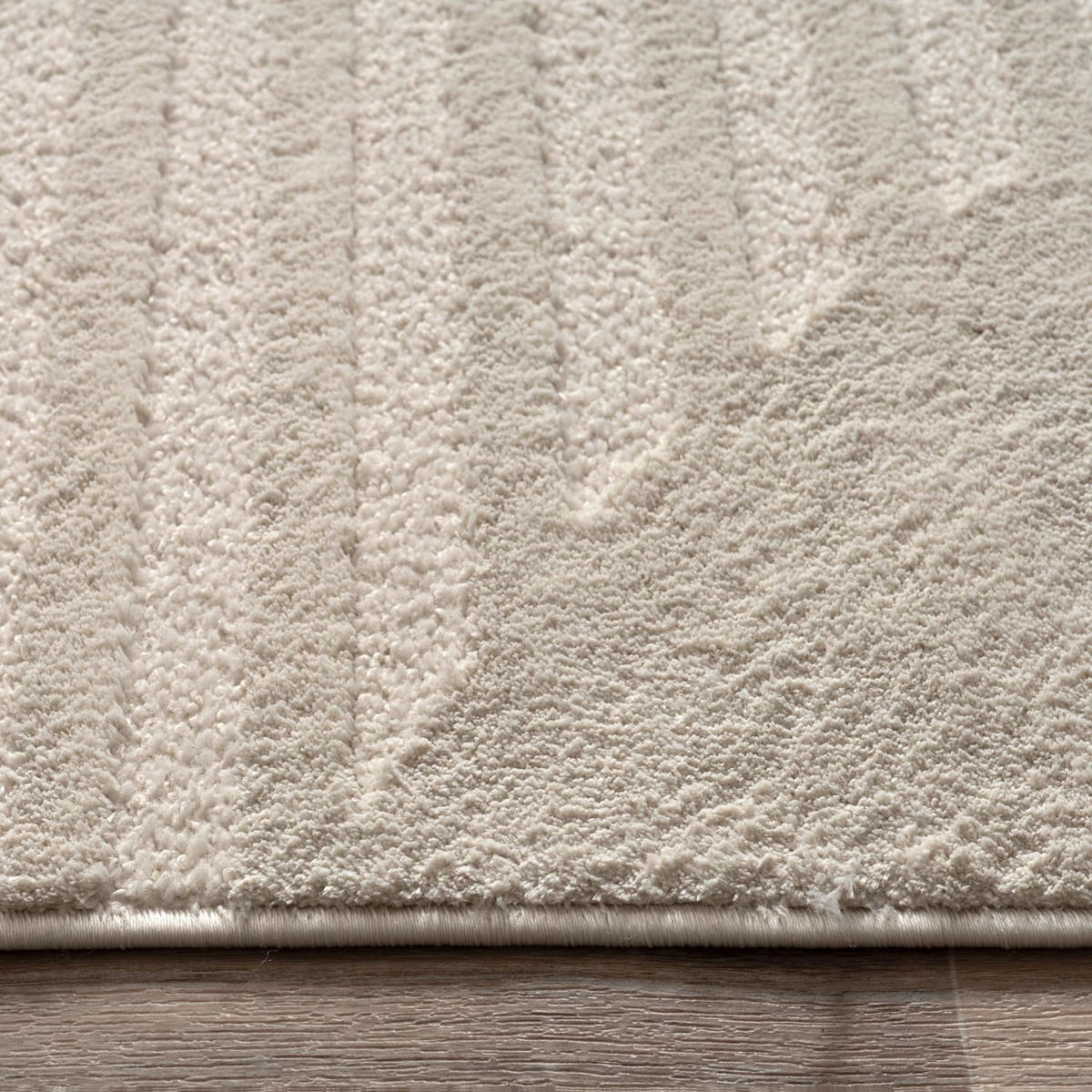 KURZFLORTEPPICH, mit Struktur, aus Polyester, Florhöhe 10 mm, Creme, 200 x 290 cm - Beige, Textil (290/200cm) - KADIMA DESIGN