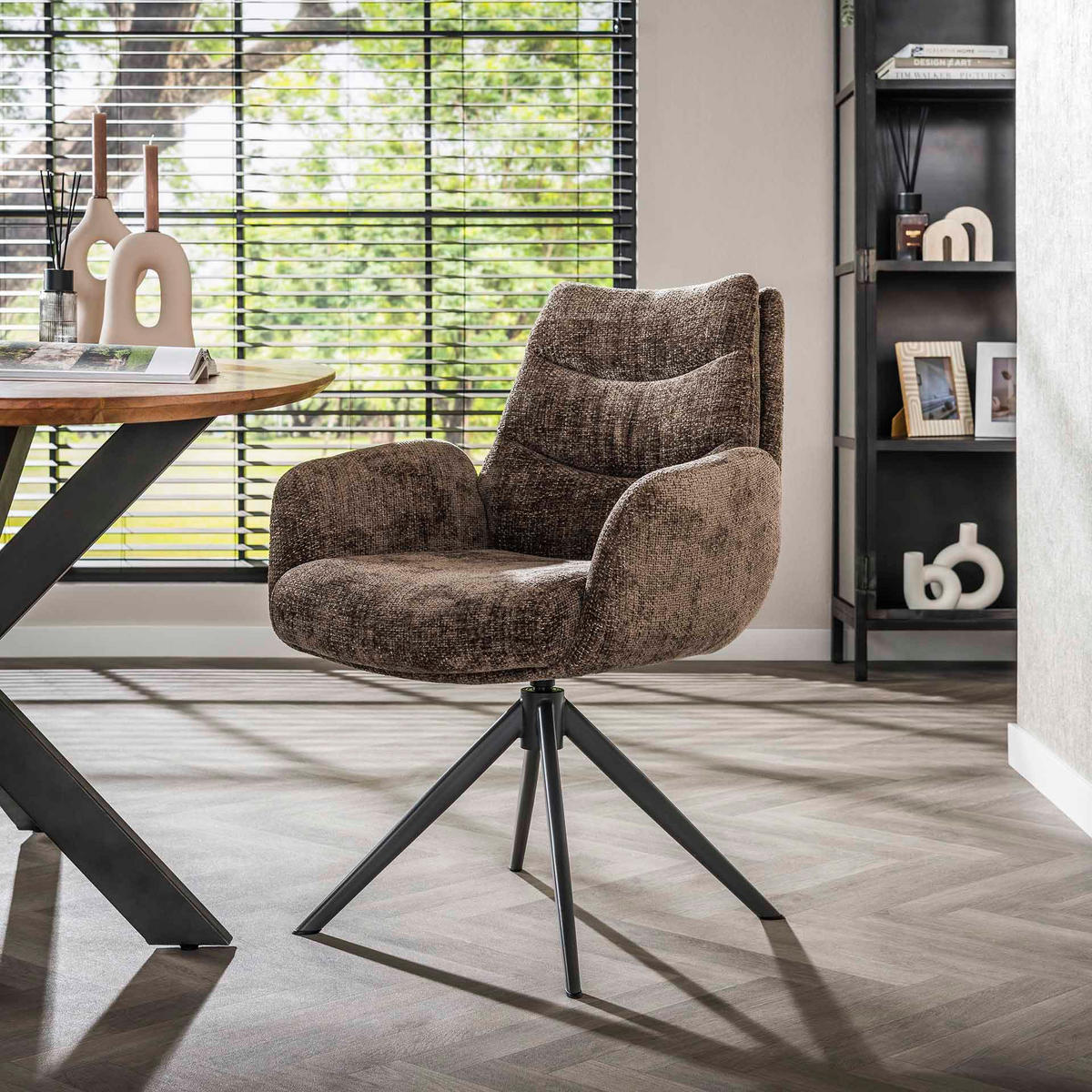 ESSZIMMERSTUHL Lounge Taupe 67/66/ 90 cm 2er-Set - Taupe, Textil (66/90/67cm) - Hoyz Collection