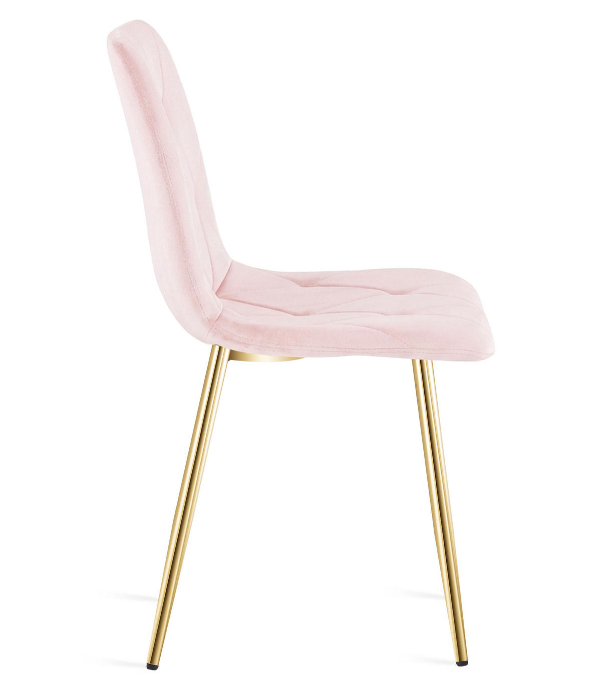 ESSZIMMERSTUHL 2-er Set TYRA hellrosa Sitz, Beine in Holzfarbe - Hellrosa/Eichefarben, Textil (44.5/87/54.5cm) - Valora