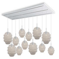 HÄNGELEUCHTE Echos 12-flammig Klar Ø 18/25cm - Klar/Weiß, Glas (18/18/20cm) - s.luce