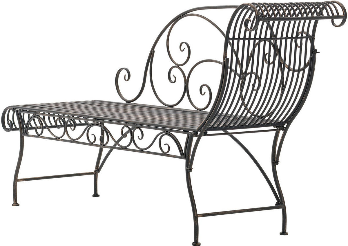 GARTENLIEGE Metall bronze - Bronzefarben, Metall (156/78/46cm) - CLP