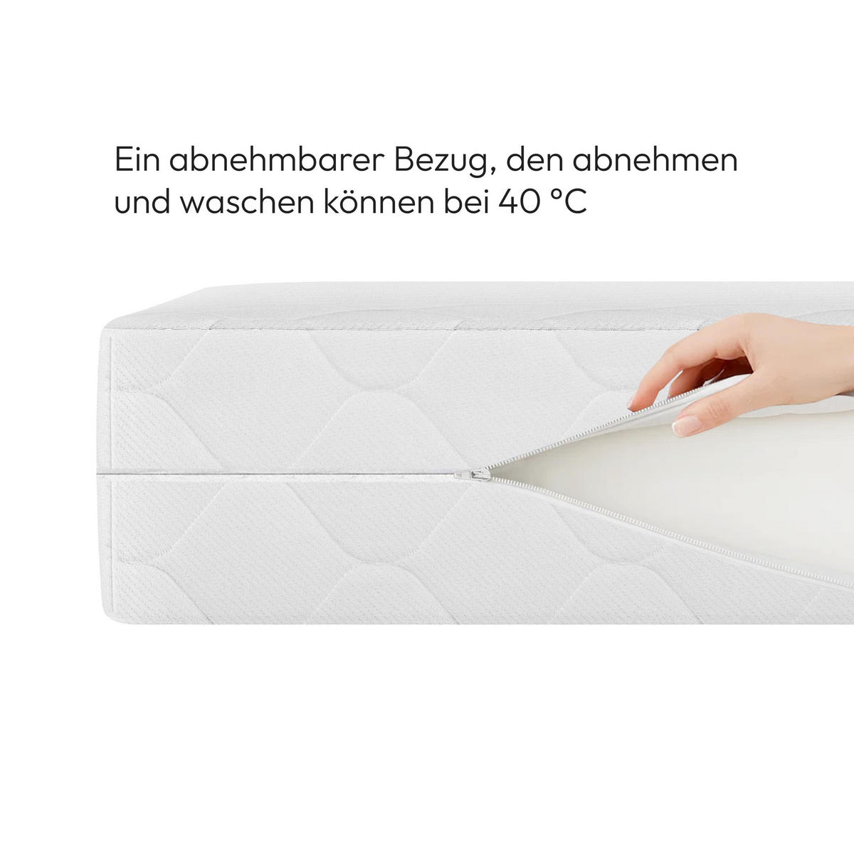 TASCHENFEDERNKERNMATRATZE Mediro Core 26 cm, Hoch-Elastischer-Schaum, H2/H3, 160x200 - Weiß, Kunststoff (160/200cm) - Beautysofa