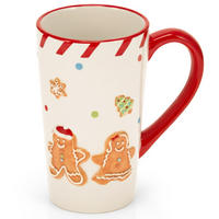 KERAMIKBECHER LEBKUCHENMANN, Keramik, weiß, 570 ml - Weiß, Keramik (0.57L) - Home Styling Collection