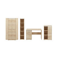 KINDERZIMMER-SET Avo Sonoma Eiche, Absetzung austauschbar, 4-teilig - Braun/Sonoma Eiche, Holz/Holzwerkstoff (311/200/82cm) - Feldmann-Wohnen