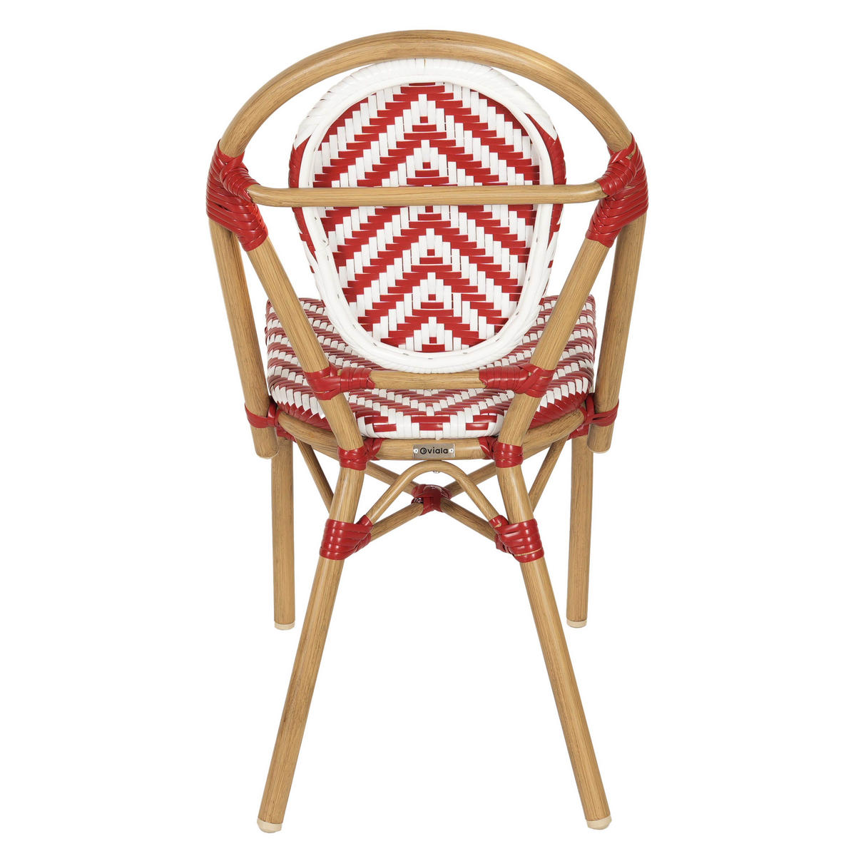 GARTENSTUHL, Rot - Rot, Metall (55/89/46cm) - Oviala