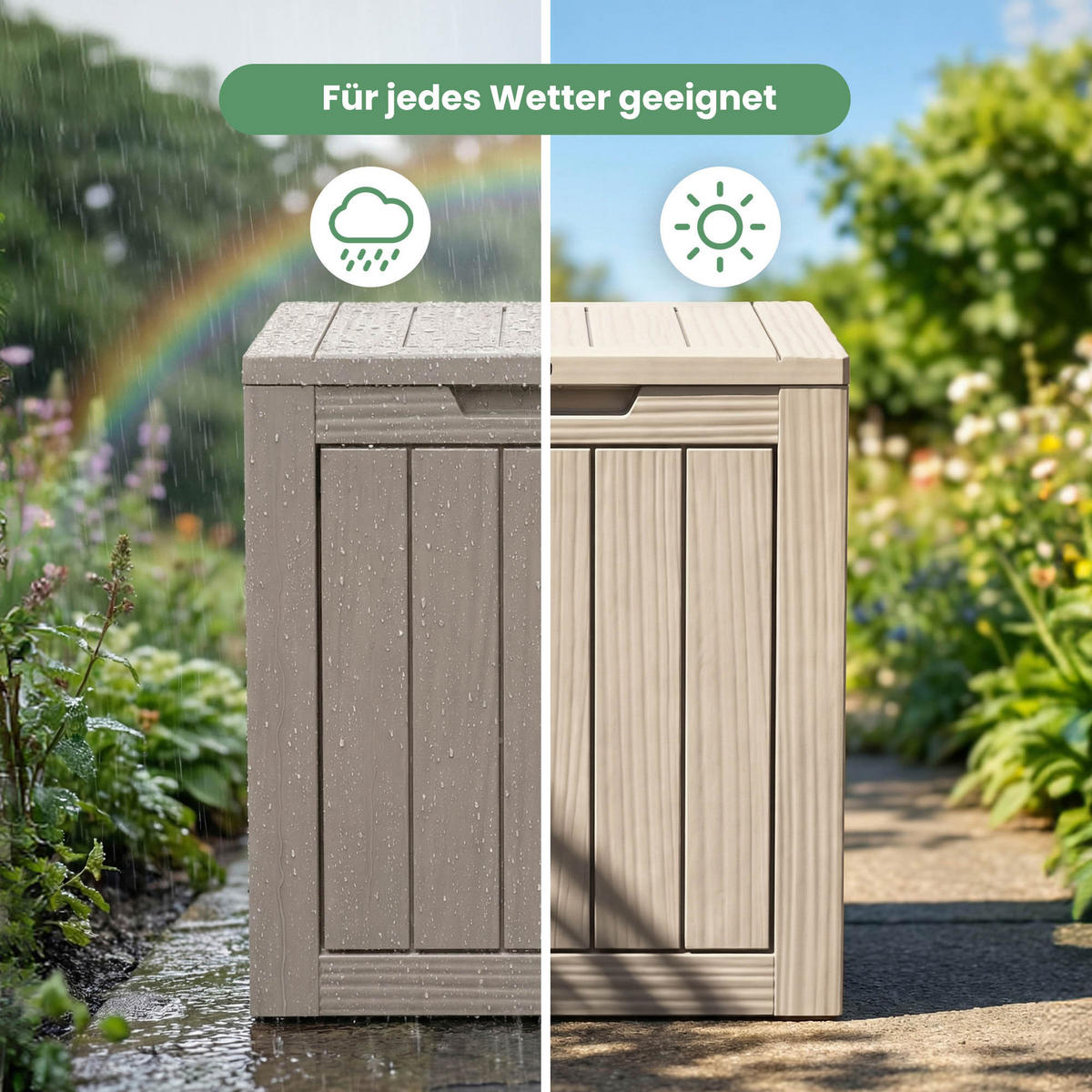 GARTENBOX 113L Grau - Grau, Kunststoff (46/58.5/43cm) - Akord