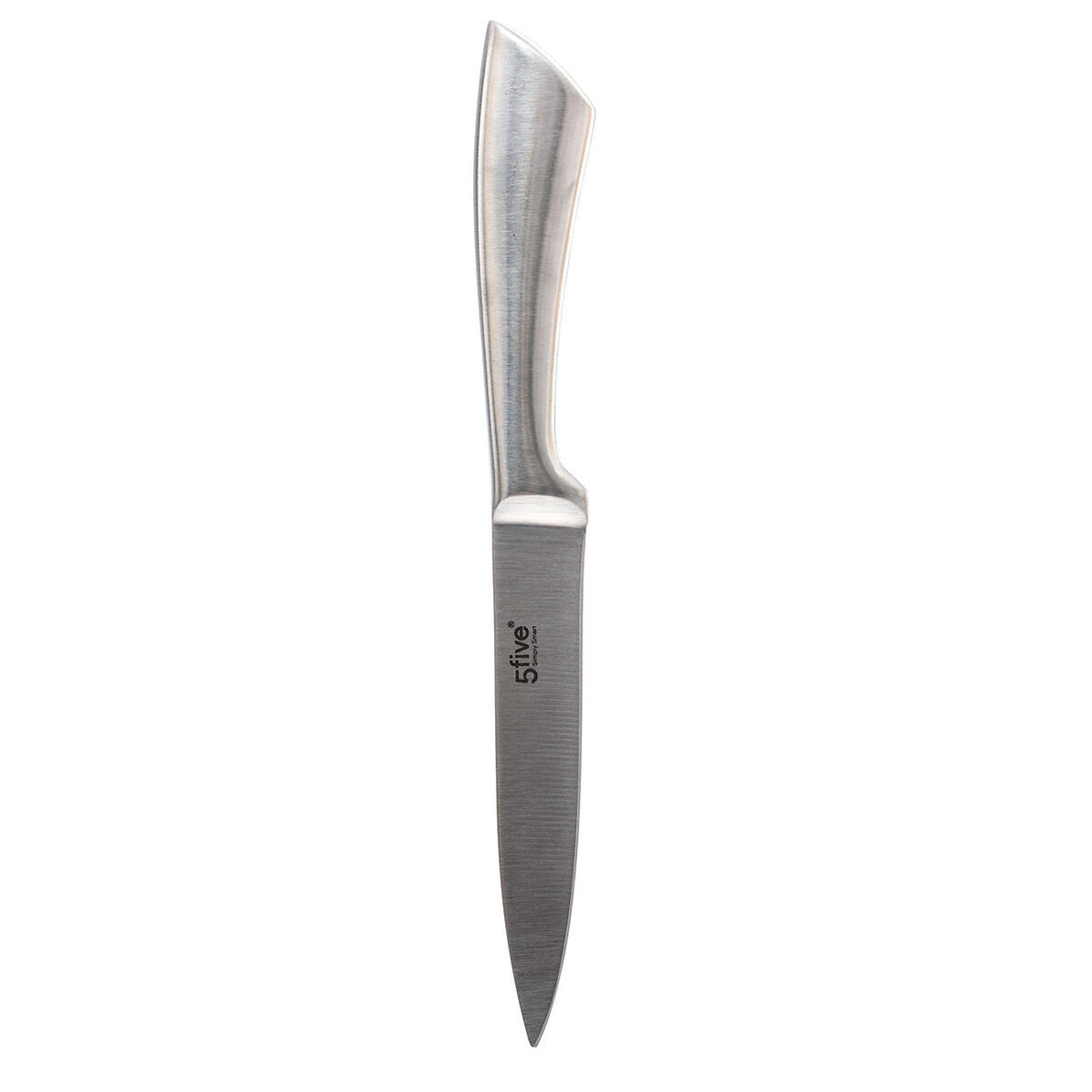 MESSERBLOCK bestückt 7-tlg., mit Messern und Schere, Edelstahl, Kunststoff - Silberfarben, Metall (11/35.8/14.7cm) - 5five Simply Smart