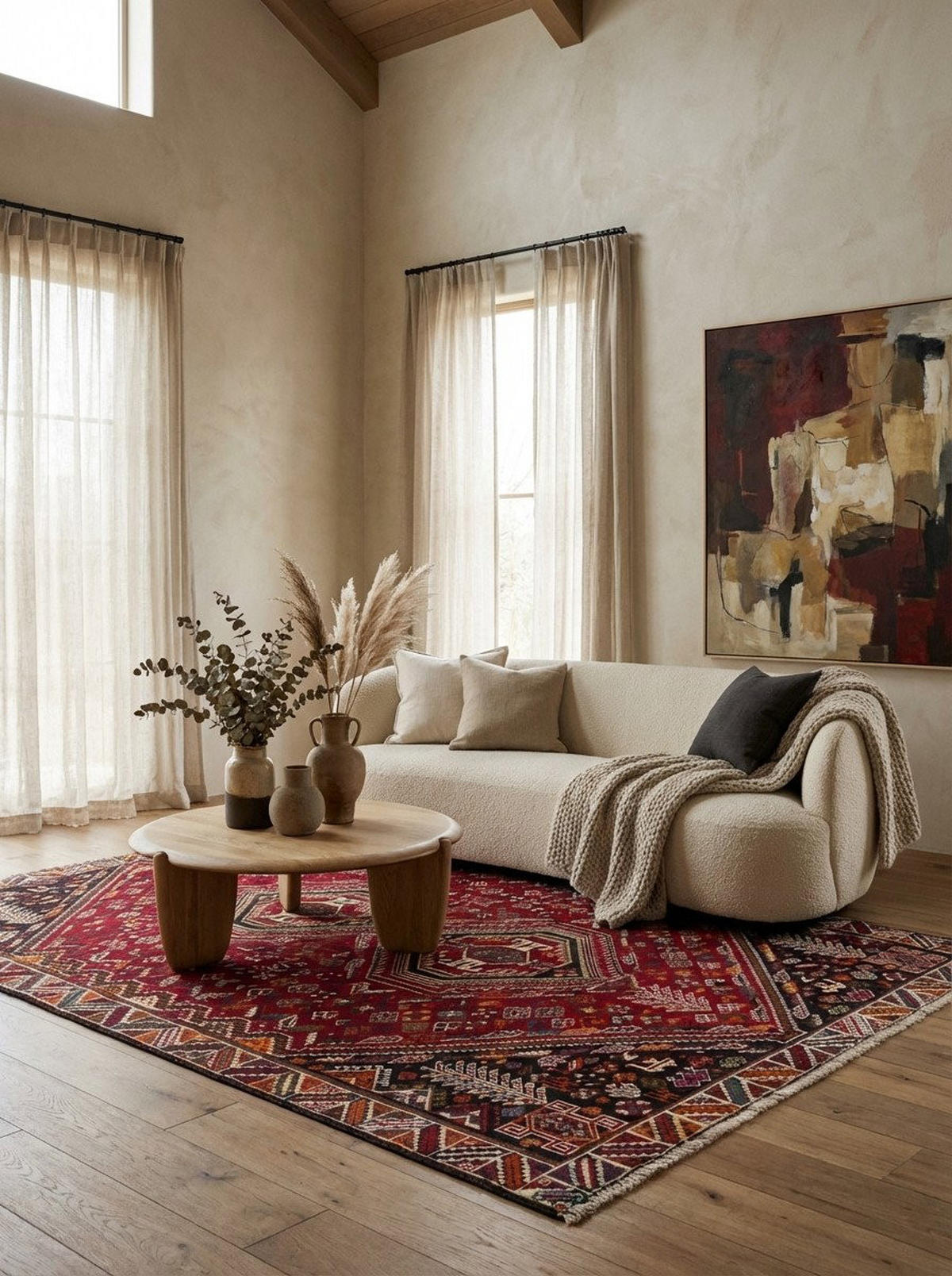 TEPPICH Gashgai Rot 254/177 cm Schurwolle - Rot, Textil (177/254cm) - Looma