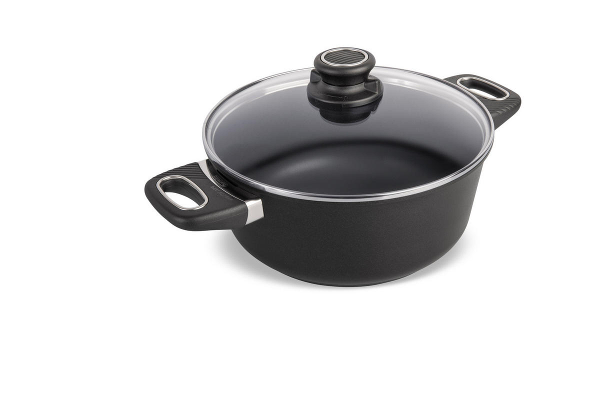 BRATENTOPF INDUKTION ⌀24cm - Schwarz, Kunststoff/Metall (24cm) - Gastrolux