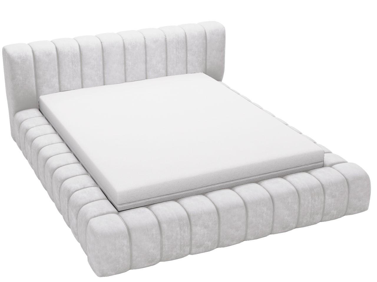 POLSTERBETT Italia 180x200 Hellgrau - Hellgrau, Textil (180/200cm) - Graingold