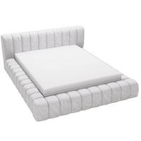 POLSTERBETT Italia 180x200 Hellgrau - Hellgrau, Textil (180/200cm) - Graingold