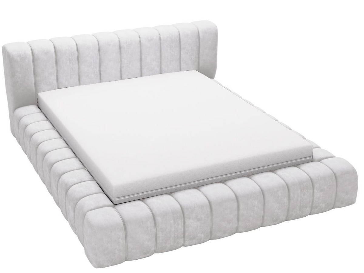 POLSTERBETT Italia 180x200 Hellgrau - Hellgrau, Textil (180/200cm) - Graingold