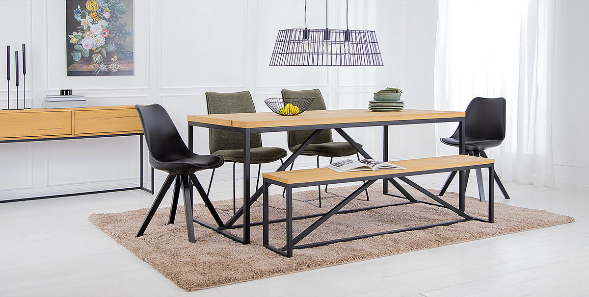 PENDELLEUCHTE - Eisen - 3-flammig - Schwarz, Metall (30/78/180cm) - home24