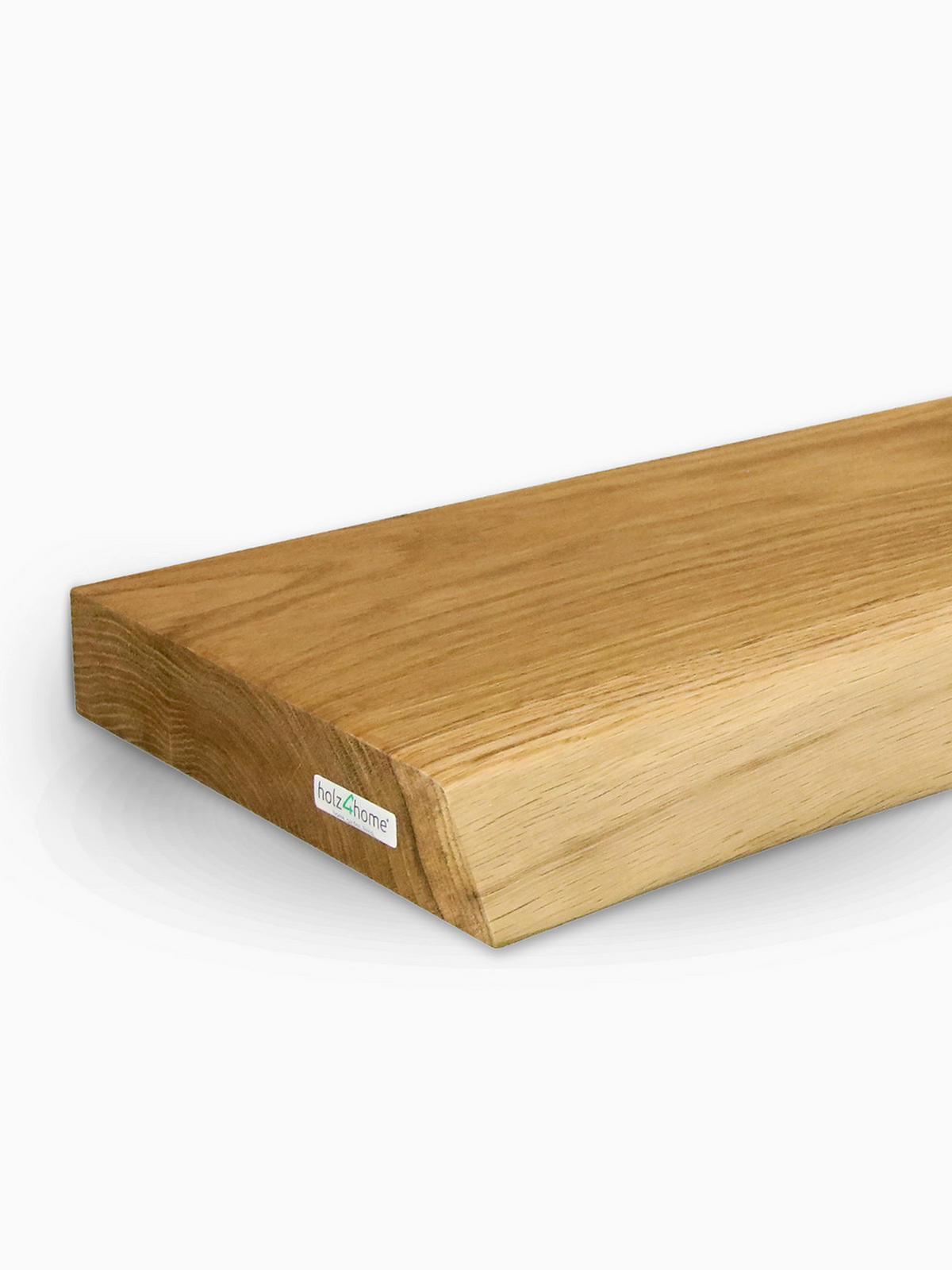 WANDREGAL schwebend mit Baumkante - Eichefarben, Holz (100/4/22cm) - holz4home